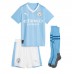Günstige Manchester City Erling Haaland #9 Babykleidung Heim Fussballtrikot Kinder 2023-24 Kurzarm (+ kurze hosen)